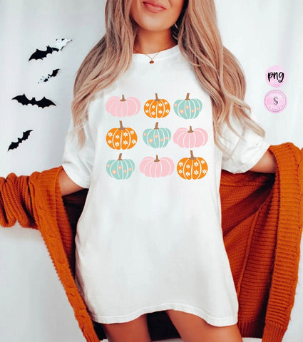 Groovy Pumpkins png, Spooky Vibes, Pumpkin Season png, Sweater Weather, Thankful, Pumpkin Spice Coffee, Retro fall, PNG, Sublimation Design