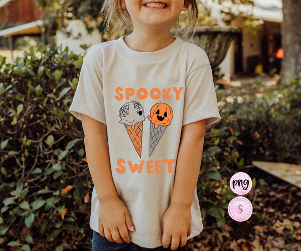 sweet and spooky png, halloween ice cream png, retro halloween PNG Sublimation Design, retro halloween transfer design