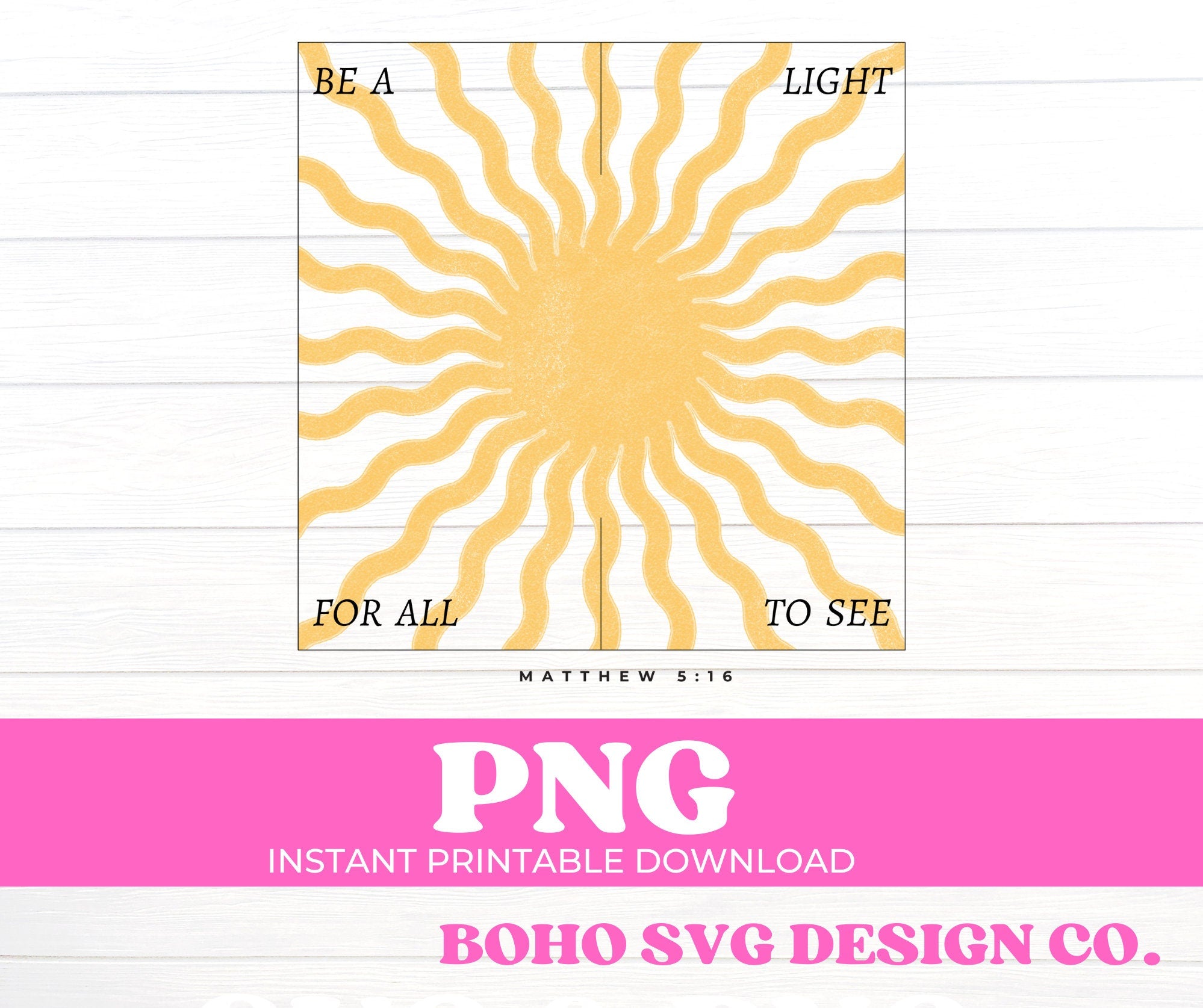 Be a Light PNG | Sublimation | Vinyl | Christian Designs | Jesus Designs | Digital Download | Christian Shirt Design