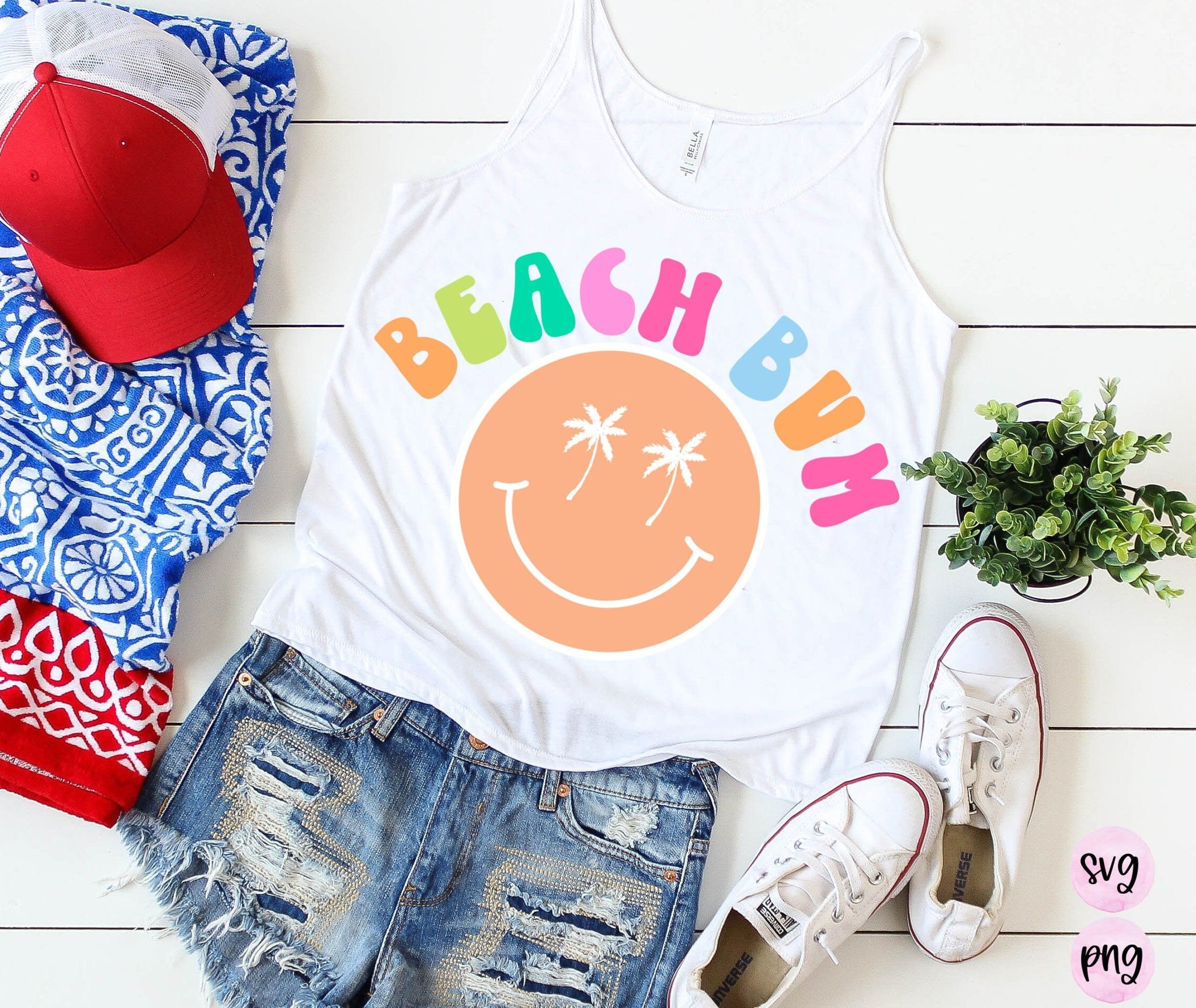 Beach bum Svg, Retro , Wavy Text, Beach Svg, Retro Svg, Vacay Svg, SVG Cut File Printable PNG Cricut Sublimation